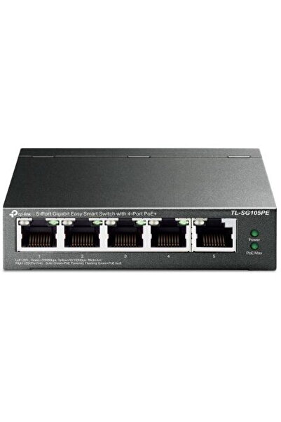 TP-LINK TL-SG105PE 5-Port Gigabit Easy Smart Switch with 4-Port PoE+ 65W PoE ...