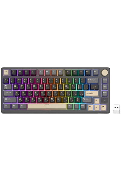 ROYAL KLUDGE Tastatura Gaming RK-M75, Brown switch, iluminare RGB, Wired, Wir...