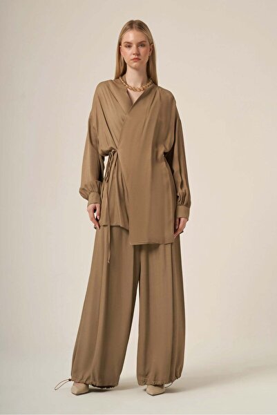 FTZ WOMEN Women's Valencia Krovaze Suit Beige 31348