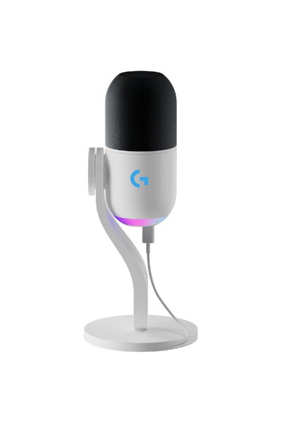 logitech Microfon G Yeti GX RGB, USB, cu fir, 50 - 18000 Hz, Alb