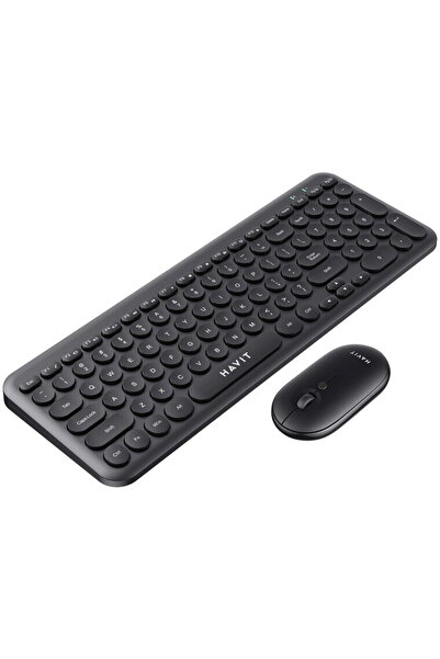 Havit Kit tastatura si mouse office KB254GCM, Wireless 2.4 GHz, US layout, Negru