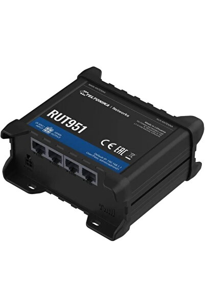 Teltonika Router Industrial RUT951 LTE, 4G, Dual Sim, 1x WAN, 3x LAN
