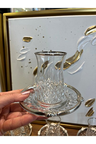 P&ORA PREMIUM KITCHEN PRODUCTS Odin Silver Golded Rose Frame for 6 People