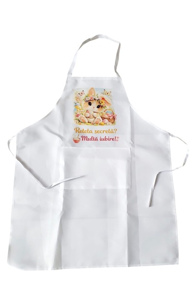 NO NAME Șorț personalizat de bucătărie model Paște cu iepuraș