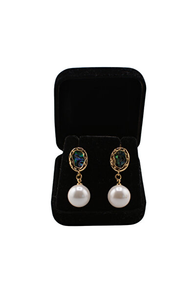 OEM Pearl earrings with iridescent gold details – refined elegance