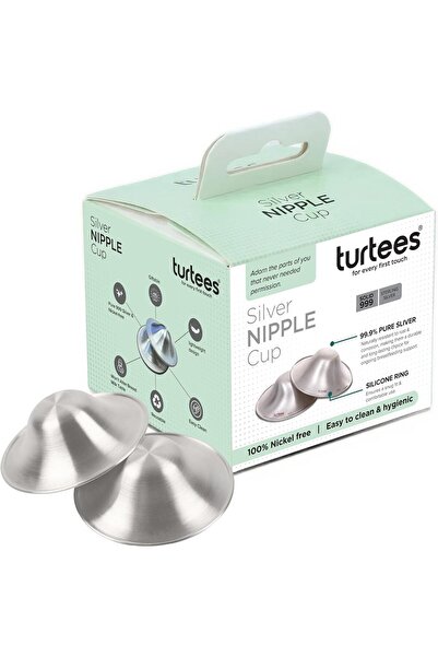 turtees 999 Pure Silver Nipple Cups for Breastfeeding Mothers