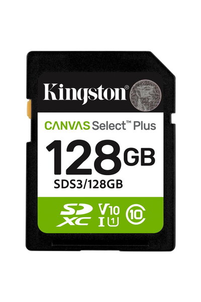 Kingston Card de Memorie SDXC Canvas Select Plus, 128GB, Clasa 10 UHS-I
