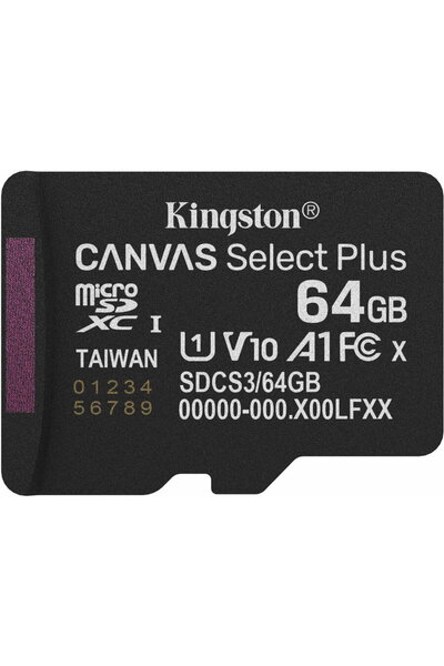 Kingston Card de memorie MicroSDXC Select Plus, 64GB, Clasa 10, UHS-I