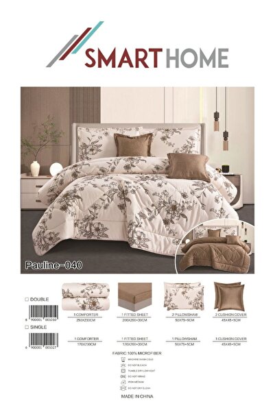 smart home Nefren Summer 6-Piece Double-Sided Bedspread with an Elegant Touch