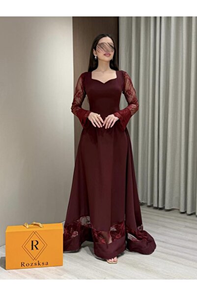 Razan Fashion burgundy dress