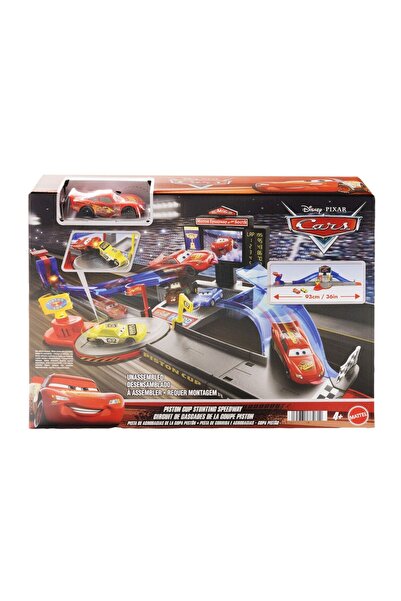 mattel Σετ παιχνιδιού πίστας αγώνων Cars Piston Cup με ενσωματωμένο αυτοκίνητο