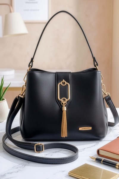 Lifonbag Γυναικεία τσάντα χειρός και ώμου με 4 θήκες, φερμουάρ και 2 λουράκια...