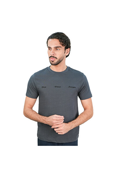 Giordano Men’s Slim Cotton Crew Neck WWS Print Tee