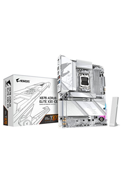 Gigabyte Placă de bază X870 A ELITE X ICE AM5 ATX, DDR5, PCIe 5.0, WiFi 7