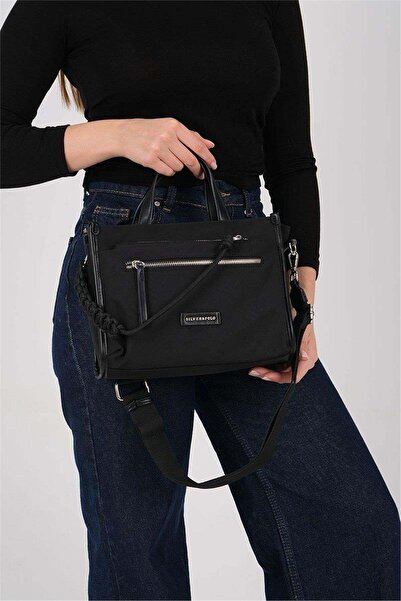 Silver Polo Sp1228 Women's Handbag Black