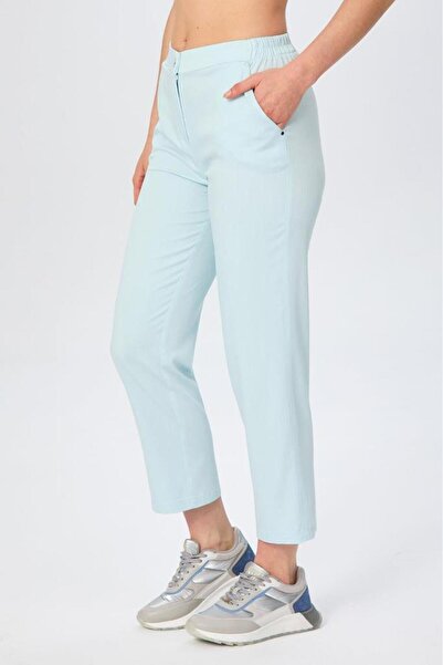 İKİLER Beli Lastikli Cepli Pantolon 026-3517