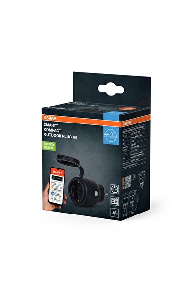 Osram SMART+ Priză inteligentă de exterior Matter Wi-Fi 2.4GHz 16A IP44 Negru
