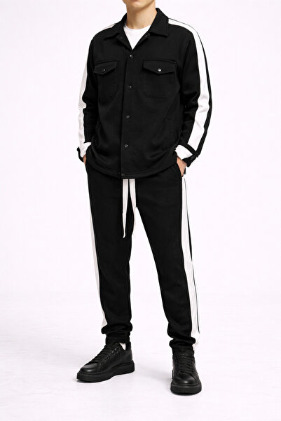 ARMY STORE Unisex Black Sport Set – Shirt and Casual Pants - L