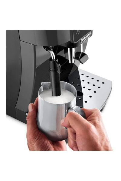 DELONGHİ Espressor automat De’Longhi Magnifica Start ECAM 220.22.GB, 1450 W, 1.8 l, 15 bar, sistem de spumare lapte manual, Negru/ Gri
