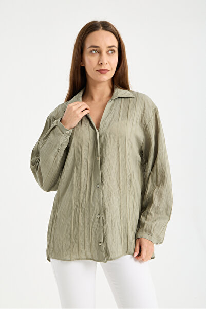 jöns since 1997 Γυναικείο άνετο εποχιακό πουκάμισο από βαμβάκι με λαιμόκοψη V...