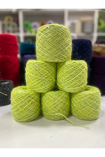 göçer Νήμα για πλέξιμο στο χέρι Moher ακρυλικό χρώμα λεμονί πράσινο μέντα με ...