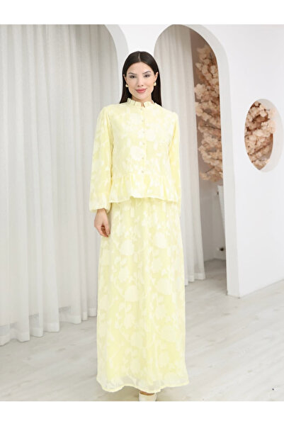 nizzell New Season Women's Double Flower-Patterned Tesutu Set