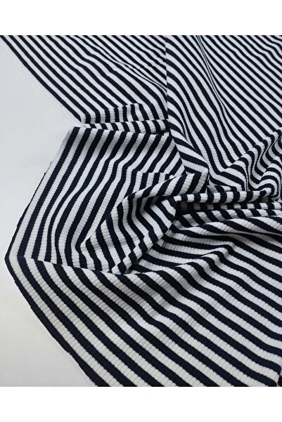 Kumaş Parça Baby Camisole Ribbed Fabric in Black and White Colors 120*120cm