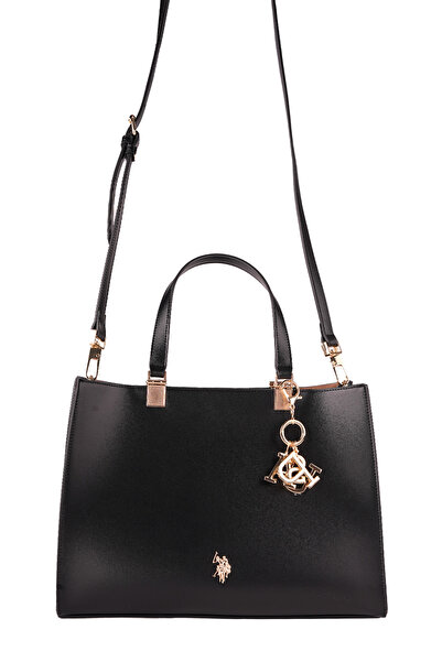 U.S. Polo Assn. Τσάντα tote, μαύρη, με λογότυπο, για γυναίκες