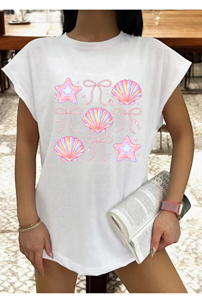 SUNFREE ΚΑΛΟΚΑΙΡΙΝΗ ΤΑΜΕΛΙΖΑ ΚΑΛΕΣΤΕΙΜΕΝΗ ΚΟΡΔΕΛΑ Τυπωμένη Αμάνικη Oversize Γ...