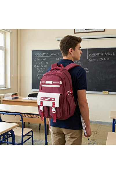 Relaxion Ergonomic Large Size Multi-Compartment High School University Daily ...