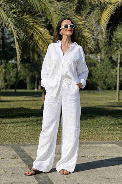 ikomteks Muslin Oversize Shirt Pants Set