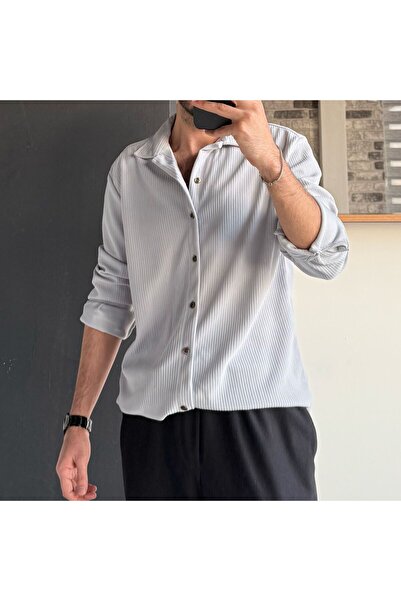 Beylerce Comfortable Fit Ottoman Ribbed Shirt