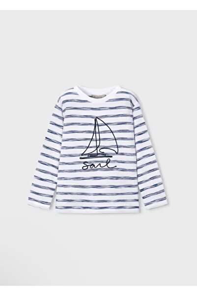 MAYORAL Limi̇ Boy's Soft Textured Summer Long-Sleeved T-Shirt with Embroidery...