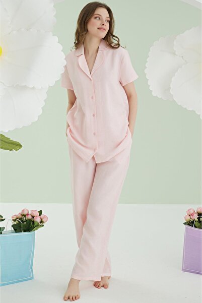 NBB Women's Shirt Pajama Set, Muslin Fabric, 100% Cotton