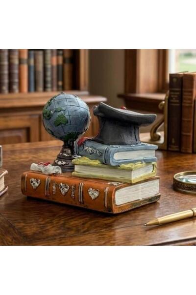 SPR ديكور الكتب والكرة الأرضية