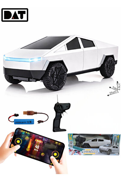 DAT Remote Control Pickup Cyber truck Toy Car, 2.4GHz Non-Interference + Fron...