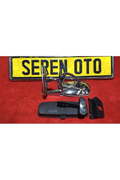 SEREN OTOMOTİV MURAT 124 SERÇE DIŞ NİKELAJ AYNA + İÇ DİKİZ AYNA SİYAH