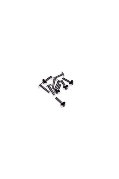 WMX Set 10 suruburi carene, 5x20mm, culoare argintii