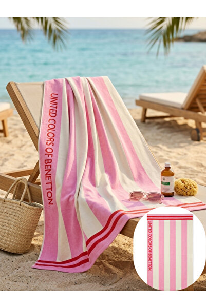 Truva Home 100% Cotton Beach Towel - 100x170 cm, Ultra Absorbent and Soft Tex...