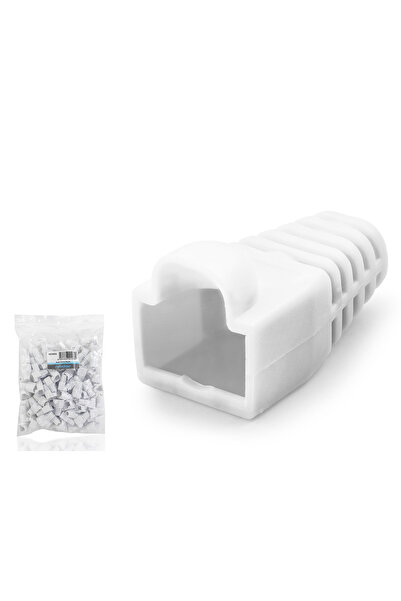 Epilons حزمة موصلات Rj45 - 100 قطعة بيضاء / حزمة اقتصادية ND2433 ZENVIA-TG4356