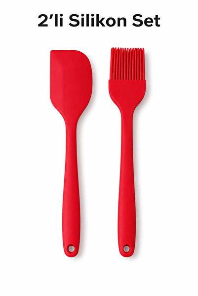 evolis kitchen 2 Pieces Heat Resistant Fireproof Non-Stick Spatula and Brush ...