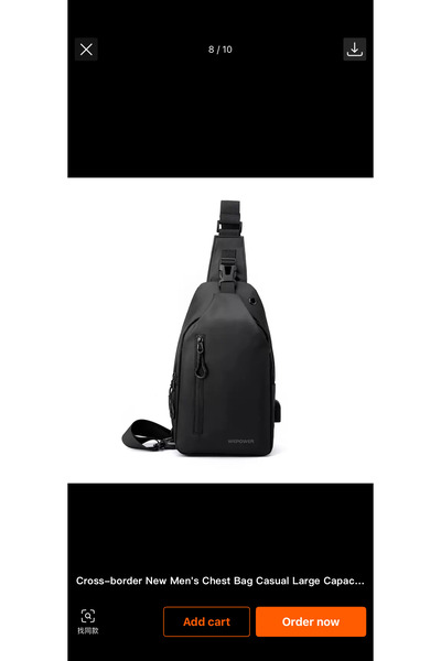 AMD BAG Water Resistant Men's Shoulder Bag - Black |   Men’S Waterproof Sling...