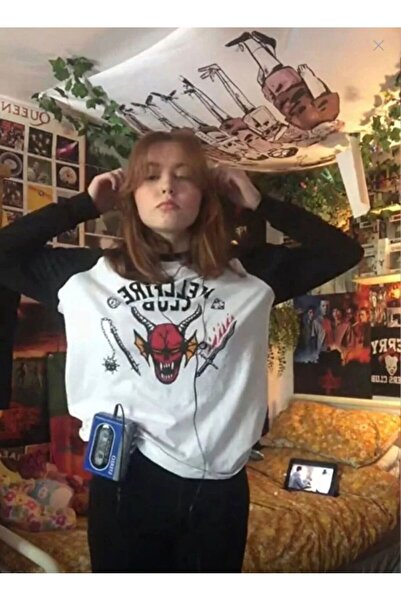 TheWeekend Stranger Things Uzun kollu raglan T-shirt-TheWeekend