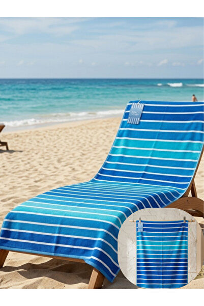 Truva Home 100% Cotton Beach Towel - 85x160 cm, Ultra Absorbent and Soft Text...