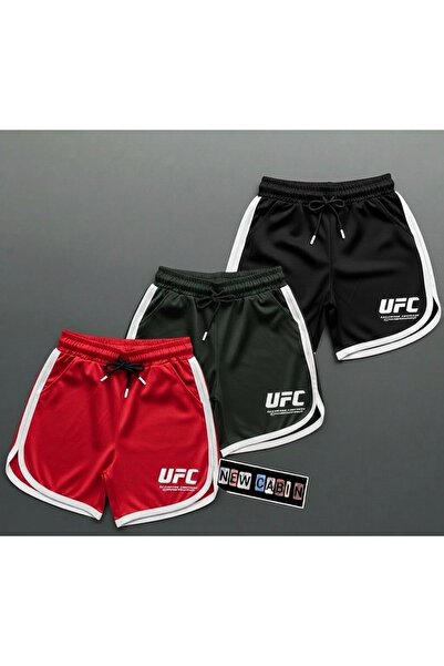 NewCabin Νέα σεζόν Μαύρο-Γκρι-Κόκκινο ύφασμα κηρήθρας 3 τεμαχίων UFC με στάμπ...