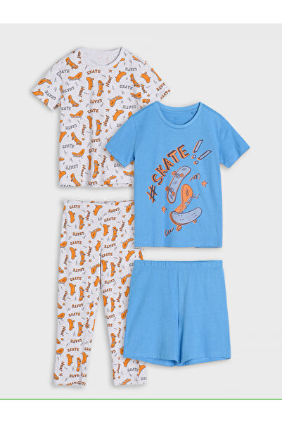 OEM Σετ 2 βαμβακερών πυτζαμών 2 τεμαχίων Skate