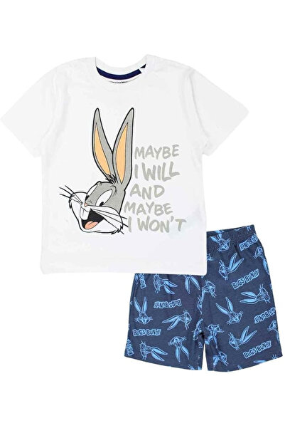 Disney Καλοκαιρινές πυτζάμες με κοντά μανίκια, βαμβακερές, Μπαγκς Μπάνι.