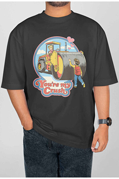 buzagi tasarım ürünleri Crush Digital Print Oversize Unisex T-Shirt