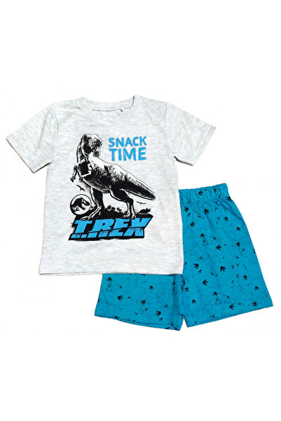 JURASSIC WORLD Καλοκαιρινές πυτζάμες με κοντά μανίκια, βαμβακερές, T.Rex