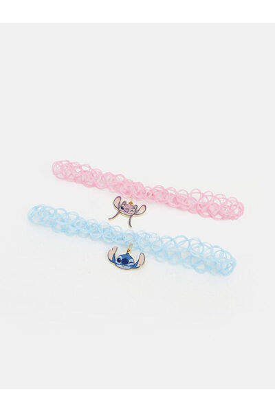 LC Waikiki مجموعة قلادات مطبوعة على شكل ستيتش للفتيات مكونة من قطعتين من UZG ...